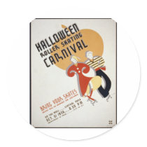 Halloween Roller Skating Festival Sticker