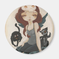 Halloween Samhain goth fairy shirt Tricks and Trea magnets