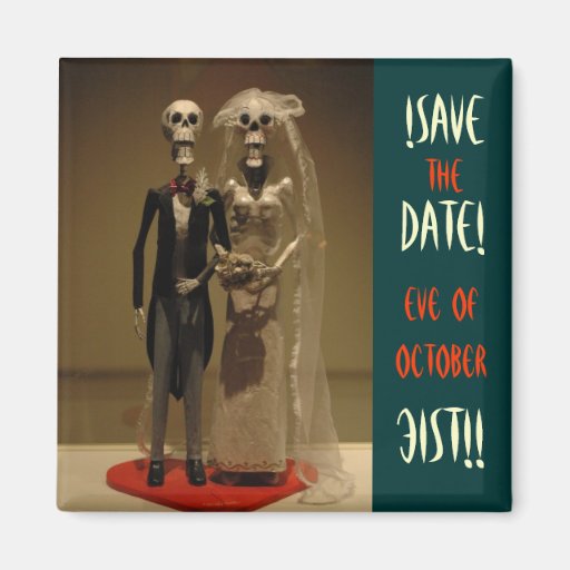 Halloween Save the DATE Fridge Magnets