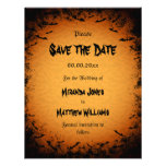 Halloween Save the Date invitation with bats