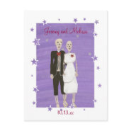 Halloween Save the date wedding postcards postcard