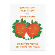 Halloween Save the date wedding postcards postcard