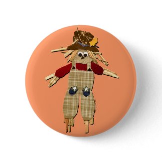 Halloween Scarecrow button