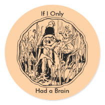 Halloween Scarecrow No Brain Sticker