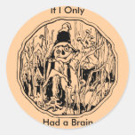 Halloween Scarecrow No Brain Sticker