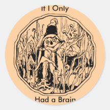 Halloween Scarecrow No Brain Sticker