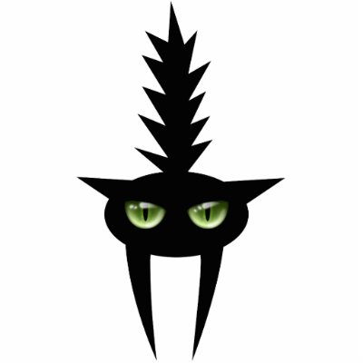 Halloween Scared Black Cat Decoration Photo Cutouts by ruxique_fantasy