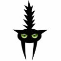 Halloween Scared Black Cat Decoration photo sculptures