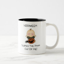 Halloween Scares The Poop Out Of Me Coffee Mugs