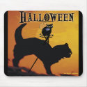 Halloween Scary Black Cat Mousepad by darshe40 Halloween Scary Black Cat Mousepad