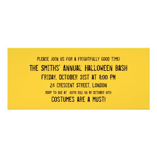Halloween Scary Cat's Eyes Custom Invitation