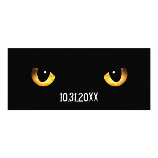 Halloween Scary Cat's Eyes Custom Invitation