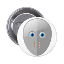 Halloween Scary Face Mask Button