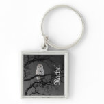 Halloween Scary Owl in a Tree Key Chains
