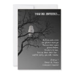 Halloween Scary Owl in a Tree Party Invitation