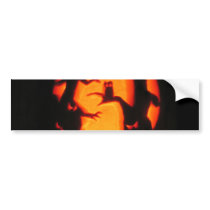 Halloween Scary Owl in Trees bumper stickers