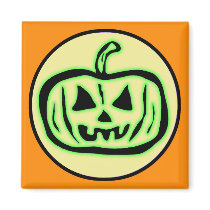 Halloween Scary Pumpkin Jack O Lantern Magnet