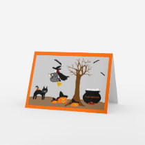 Halloween scene card