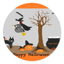 Halloween scene, Happy Halloween stickers by marcya7 Halloween scene, Happy Halloween stickers