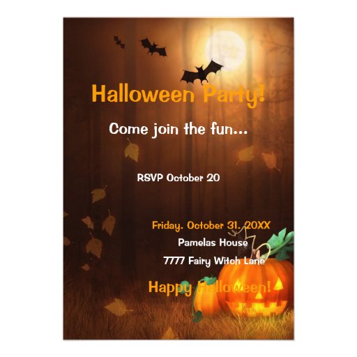 Halloween Scene Invitation