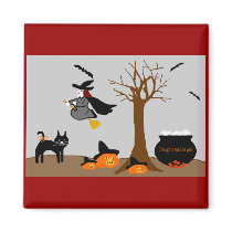 Halloween scene magnet by marcya7 Halloween scene magnet