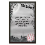 Halloween Scene Photo Frame Stationery Design
