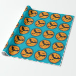 Halloween Silhouettes Bat Wrapping Paper