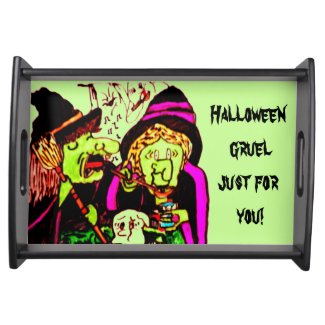 HALLOWEEN SINGING WITCHES tray Serving Tray