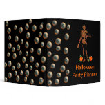 Halloween Skeleton and Pumpkins Vinyl Binders