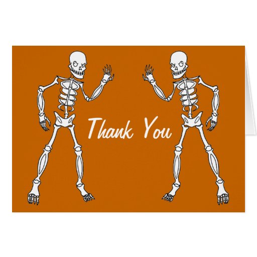 Halloween Skeleton Baby Shower Thank You Cards Zazzle