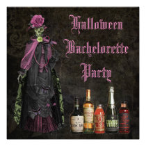 Halloween Skeleton Bride Bachelorette Party Invitation