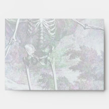 Halloween Skeleton & Cherub Envelope