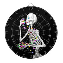 Halloween Skeleton Eating Candy Dartboards