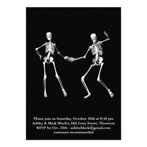 Halloween Skeleton Fever Invitation