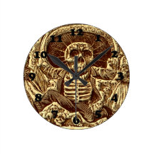 Halloween Skeleton Pirate Clocks