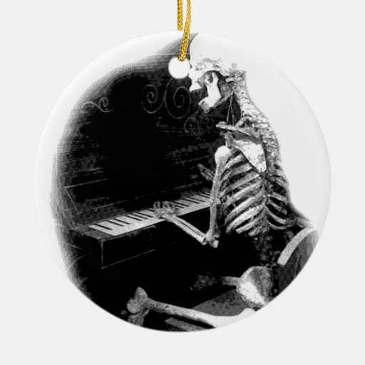 halloween skeleton playing spooky piano christmas tree halloween skeleton playing spooky piano christmas tree