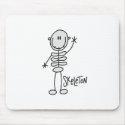 Halloween Skeleton Stick Figure Mousepad by stick_figures Halloween Skeleton Stick Figure Mousepad