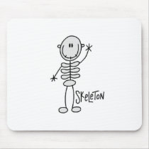 Halloween Skeleton Stick Figure Mousepad