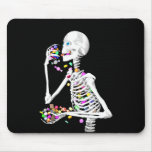 Halloween Skeleton Treats Mouse Pads