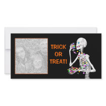 Halloween Skeleton Treats photo cards