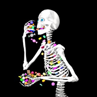 Halloween Skeleton Treats sticker
