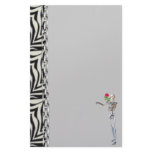 Halloween Skeleton With Rose Stationery Design