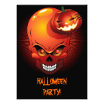 Halloween Skull and Pumpkin Invitation
