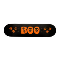 Halloween Skull "Boo" skateboards by JuJuGarden Halloween Skull "Boo" skateboards