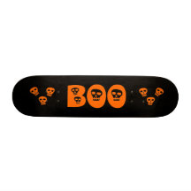 Halloween Skull "Boo" Skateboard Deck