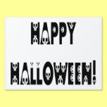 Halloween Skull Face Text Sign yard signs