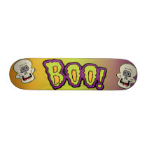 Halloween Skulls with Boo skateboards by TeeShirtsTShirts Halloween Skulls with Boo skateboards