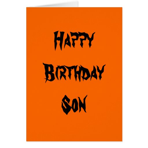 Halloween Son birthday Card