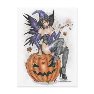 Halloween Sorcery Fairy Postcard postcard