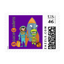 Halloween Space Cadets postage